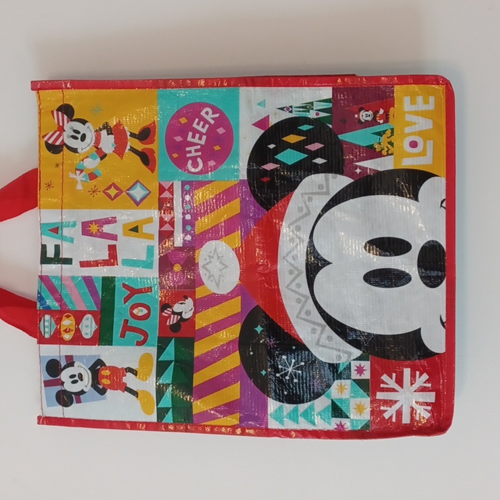 Disney Holiday Bag Christmas Bag 12.5" L 15" H 6.25" W with 5" handles